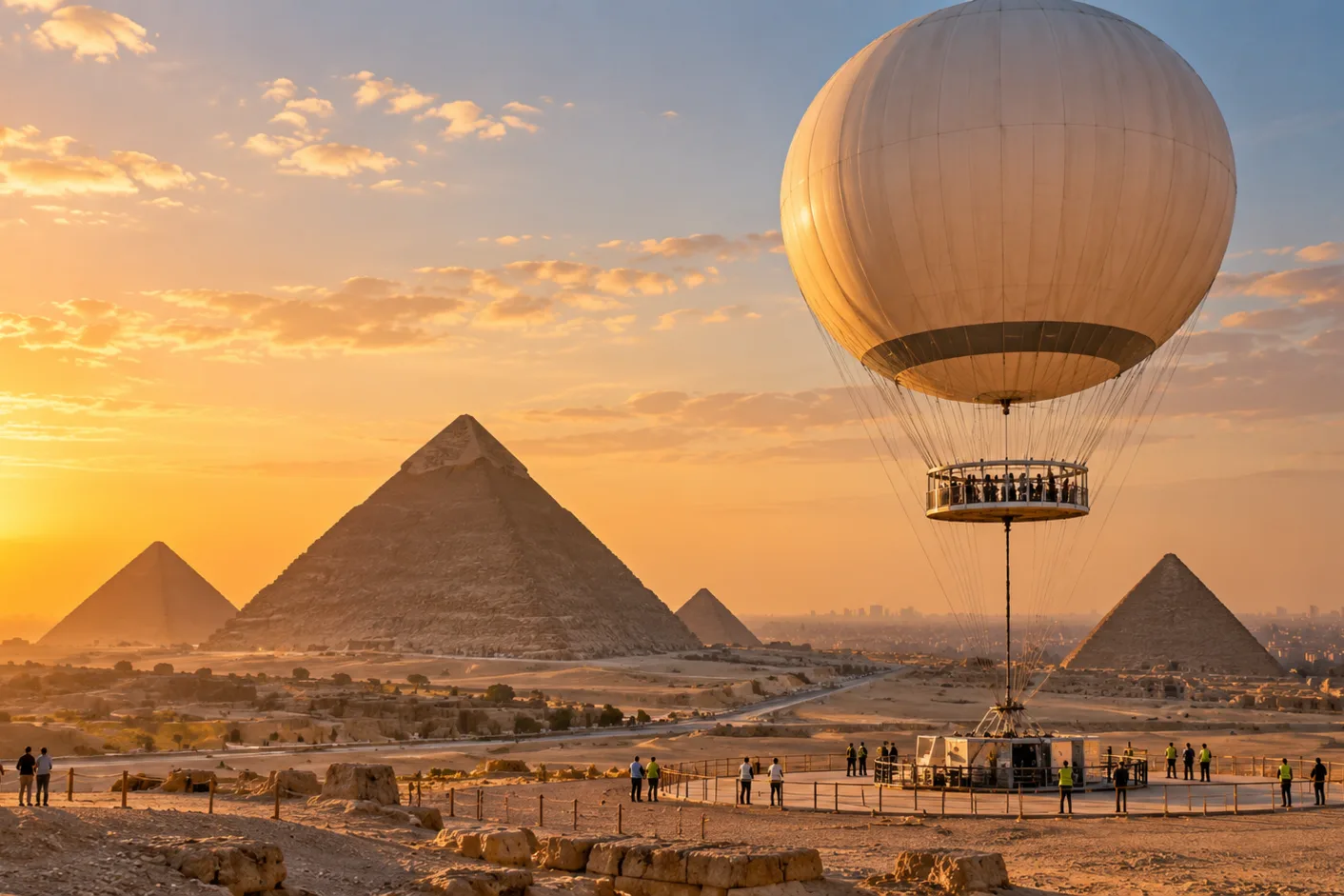 Giza Pyramids Tethered Balloon Experience 1