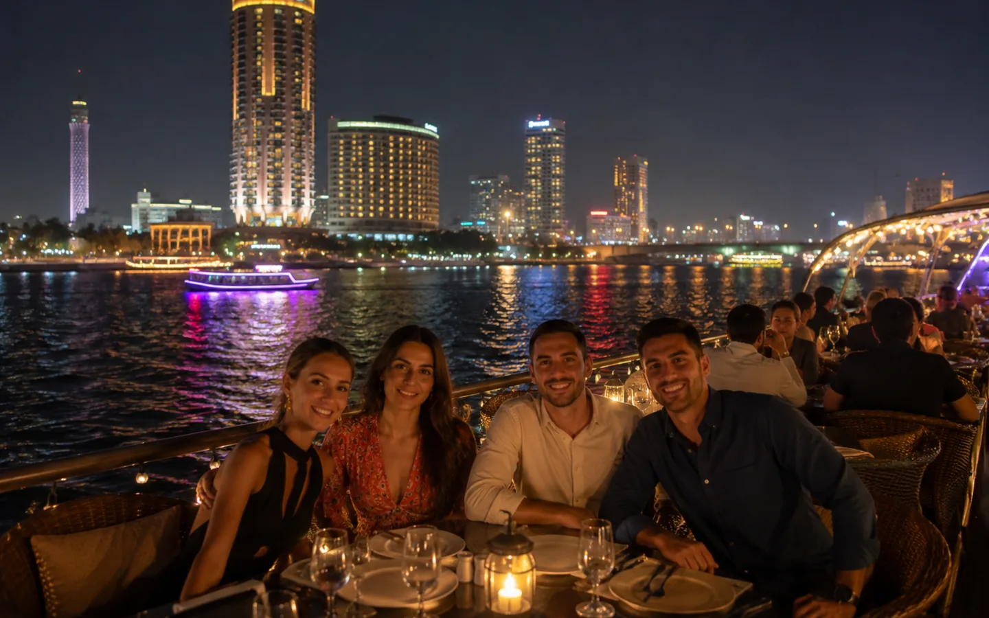 Nile After Dark Cairo Dinner Cruise with Open Buffet Belly Dance and Tanoura 1